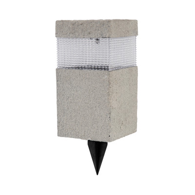 Baliza Solar LED Exterior Prisma Gris 6000K 7hSevenOn Outdoor Iluminación Solar 1