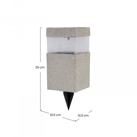 Baliza Solar LED Exterior Prisma Gris 6000K 7hSevenOn Outdoor Iluminación Solar 4 Baliza Solar LED Exterior Prisma Gris 6000K 7hSevenOn Outdoor Iluminación Solar 4