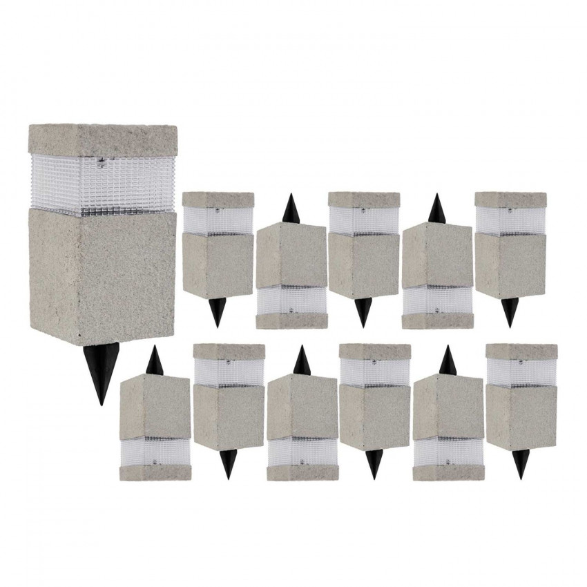 Pack 12 Balizas Solares LED Exterior Prisma Gris 6000K 7hSevenOn Outdoor Iluminación Solar 1 Pack 12 Balizas Solares LED Exterior Prisma Gris 6000K 7hSevenOn Outdoor Iluminación Solar 1