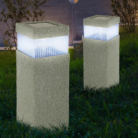 Pack 12 Balizas Solares LED Exterior Prisma Gris 6000K 7hSevenOn Outdoor Iluminación Solar 6 Pack 12 Balizas Solares LED Exterior Prisma Gris 6000K 7hSevenOn Outdoor Iluminación Solar 6
