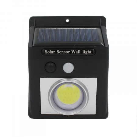 Candeeiro de parede LED solar com sensor crepuscular e sensor de movimento Preto 7500K 20000H 7hSevenOn Candeeiros de parede par