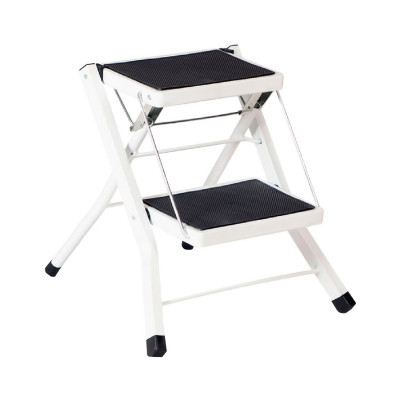 Escalera Metálica con 2 Peldaños Blanco/Negro 56x41x44cm O91 Escaleras 1