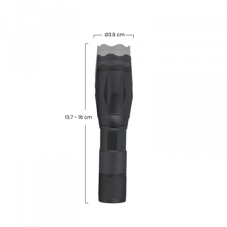 Linterna LED Extensible Militar con Zoom y 5 Modos De Iluminación Colores Surtidos 6000K 25000H 7hSevenOn Elec Linternas 3 Linterna LED Extensible Militar con Zoom y 5 Modos De Iluminación Colores Surtidos 6000K 25000H 7hSevenOn Elec Linternas 3