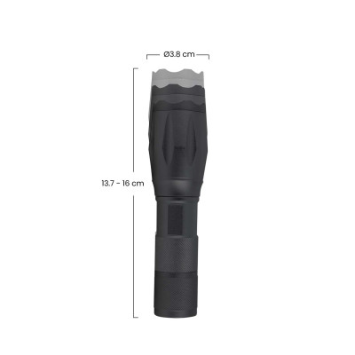 Linterna LED Extensible Militar con Zoom y 5 Modos De Iluminación Colores Surtidos 6000K 25000H 7hSevenOn Elec Linternas 3