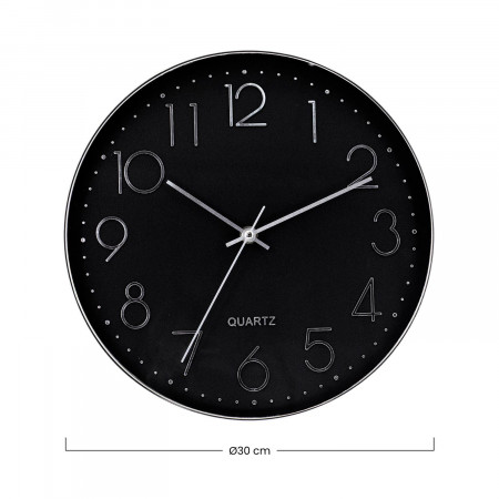Reloj de Pared Moderno en Relieve con Esfera Negra Ø30 cm O91 Relojes de Pared 6 Reloj de Pared Moderno en Relieve con Esfera Negra Ø30 cm O91 Relojes de Pared 6