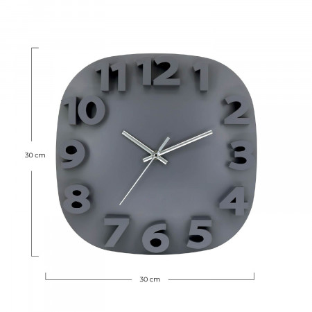 Reloj de Pared Moderno 3D 30x30cm O91 Relojes de Pared 7 Reloj de Pared Moderno 3D 30x30cm O91 Relojes de Pared 7