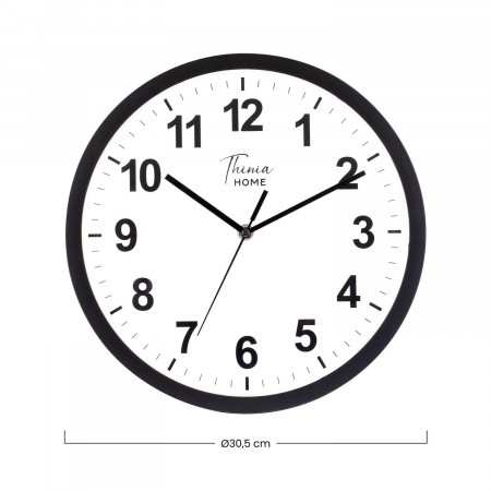 Reloj de Pared Clásico Negro con Esfera Blanca Ø30.5 cm O91 Relojes de Pared 6 Reloj de Pared Clásico Negro con Esfera Blanca Ø30.5 cm O91 Relojes de Pared 6