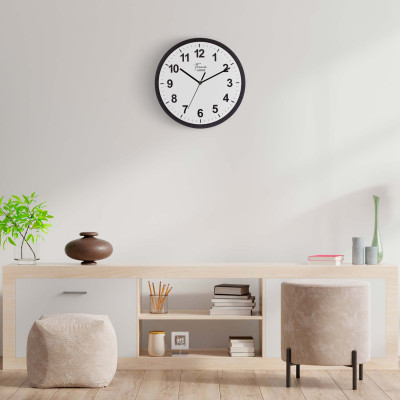 Reloj de Pared Clásico Negro con Esfera Blanca Ø30.5 cm O91 Relojes de Pared 7