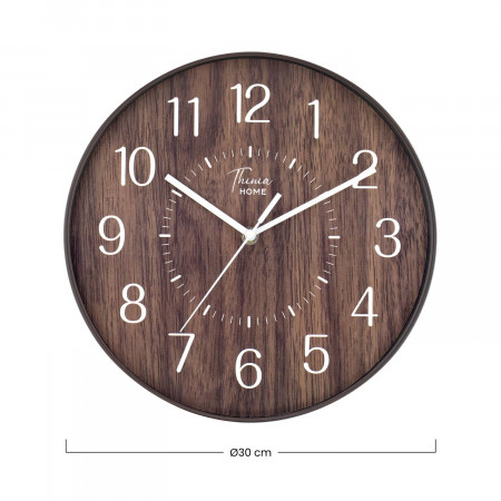 Reloj de Pared de Madera Oscura Ø30 cm O91 Relojes de Pared 6 Reloj de Pared de Madera Oscura Ø30 cm O91 Relojes de Pared 6