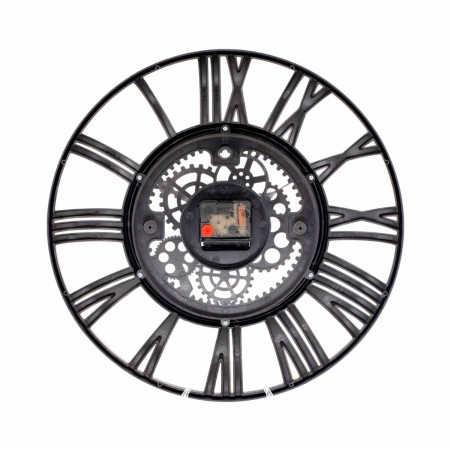 Relógio de parede vintage com perfuração preta/dourada Ø38 cm O91 Relógios de parede 5