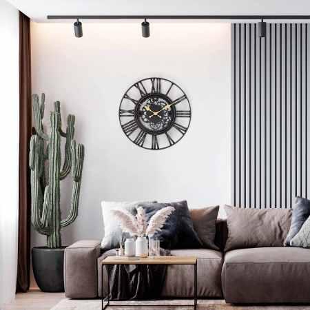 Reloj de Pared Vintage Troquelado Negro/Dorado Ø38 cm O91 Relojes de Pared 7 Reloj de Pared Vintage Troquelado Negro/Dorado Ø38 cm O91 Relojes de Pared 7