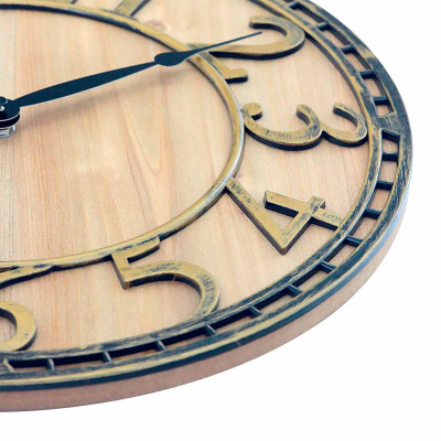 Reloj de Pared Vintage Marrón Ø33cm O91 Relojes de Pared 3