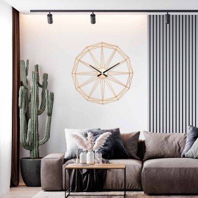 Reloj de Pared Moderno Dorado Ø80cm O91 Relojes de Pared 5