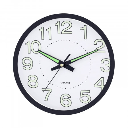 Reloj de Pared Moderno Reflectante Negro Ø25.4cm O91 Relojes de Pared 1