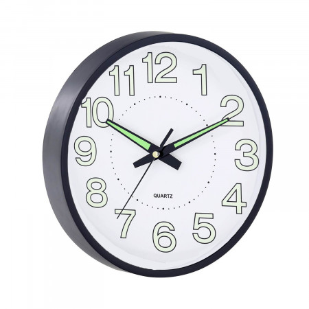 Relógio de parede refletor preto moderno Ø25.4cm O91 Relógios de parede 2