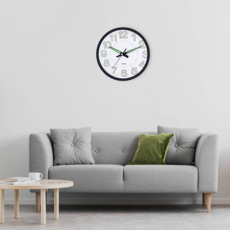 Reloj de Pared Moderno Reflectante Negro Ø25.4cm O91 Relojes de Pared 5 Reloj de Pared Moderno Reflectante Negro Ø25.4cm O91 Relojes de Pared 5