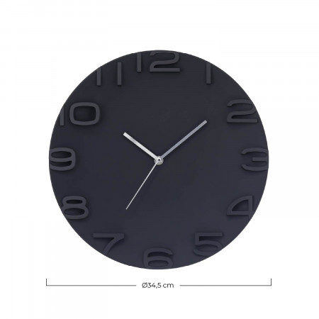 Reloj de Pared Moderno 3D Negro Ø34.5cm O91 Relojes de Pared 3 Reloj de Pared Moderno 3D Negro Ø34.5cm O91 Relojes de Pared 3