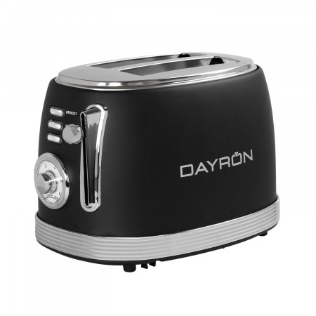 Tostadora Retro 850W Negro/Plata Dayron Electrodomésticos 1