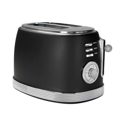 Tostadora Retro 850W Negro/Plata Dayron Electrodomésticos 3