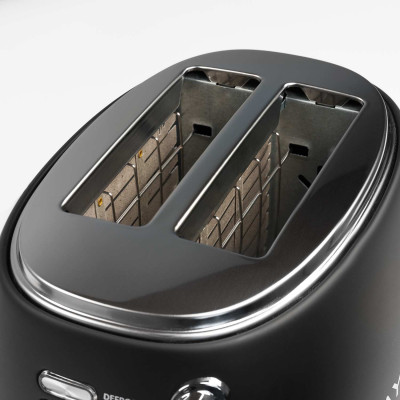 Tostadora Retro 850W Negro/Plata Dayron Electrodomésticos 4