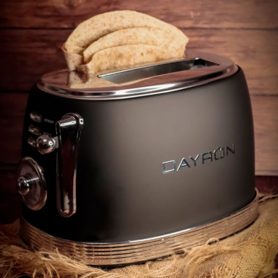 Tostadora Retro 850W Negro/Plata Dayron Electrodomésticos 7
