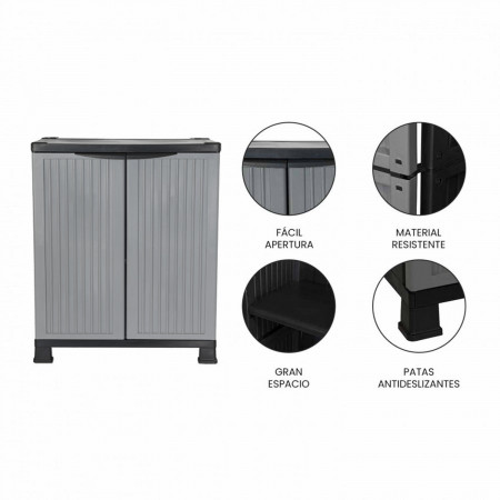 Armario de Resina Exterior Bajo con 1 Balda 92x68x39cm O91 Armarios para Exterior 5 Armario de Resina Exterior Bajo con 1 Balda 92x68x39cm O91 Armarios para Exterior 5