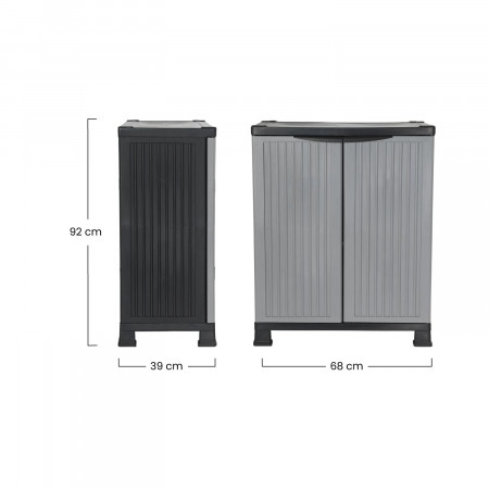 Armario de Resina Exterior Bajo con 1 Balda 92x68x39cm O91 Armarios para Exterior 6 Armario de Resina Exterior Bajo con 1 Balda 92x68x39cm O91 Armarios para Exterior 6