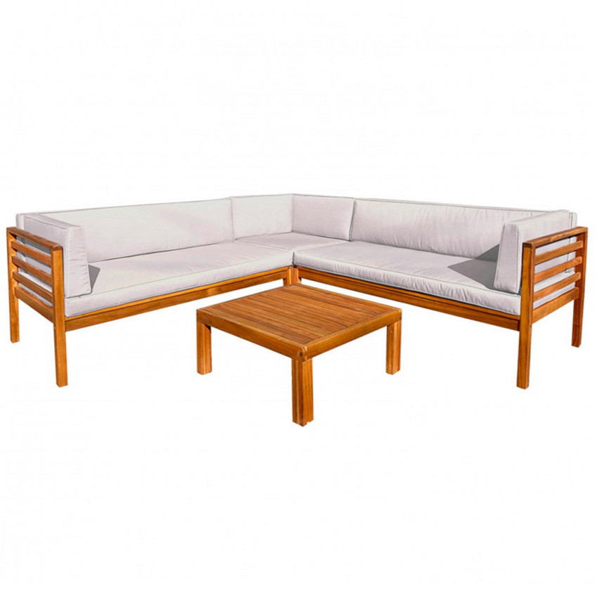 Conjunto de Jardín Mesa Cuadrada y 3 Sofás con Rinconera Altair 7house Conjuntos de Sofás y Mesas Bajas 1
