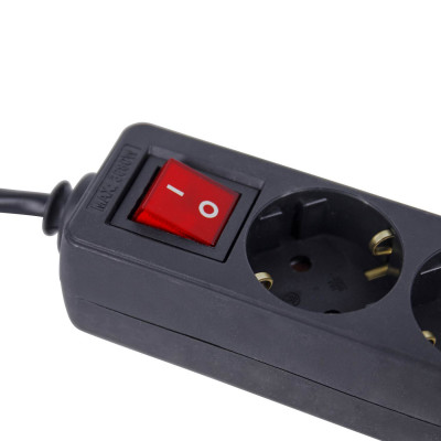 Regleta 3 Enchufes Schuko 1,5m con Interruptor 7hSevenOn Bases Múltiples 2