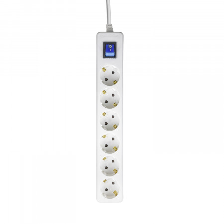 Regleta 6 Enchufes Schuko 1,5m con Interruptor 7hSevenOn Bases Múltiples 1