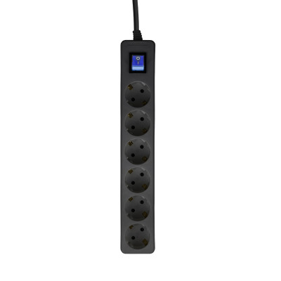 Regleta 6 Enchufes Schuko 1,5m con Interruptor 7hSevenOn Bases Múltiples 7