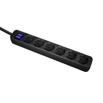 Regleta 6 Enchufes Schuko 1,5m con Interruptor 7hSevenOn Bases Múltiples 11