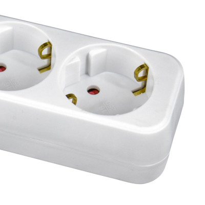 Regleta 3 Enchufes Schuko 3m Blanco con Interruptor 7hSevenOn Bases Múltiples 3