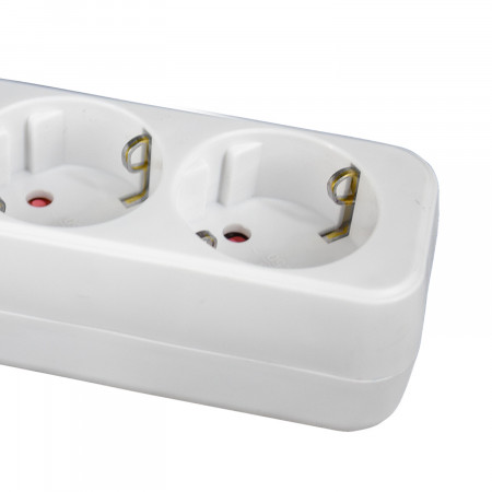 4 Régua de tomadas Schuko 1,5m Branco com interrutor 7hSevenOn Tomadas múltiplas 3