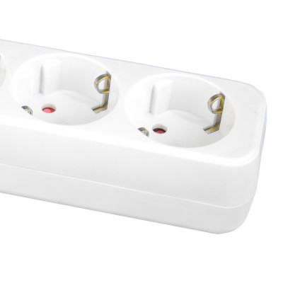 Regleta 5 Enchufes Schuko 1,5m Blanco con Interruptor 7hSevenOn Bases Múltiples 3