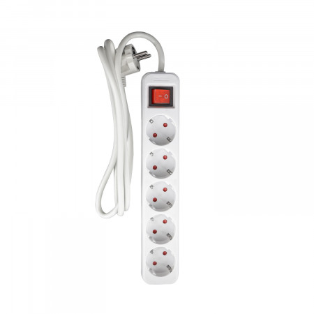 Regleta 5 Enchufes Schuko 1,5m Blanco con Interruptor 7hSevenOn Bases Múltiples 4 Regleta 5 Enchufes Schuko 1,5m Blanco con Interruptor 7hSevenOn Bases Múltiples 4