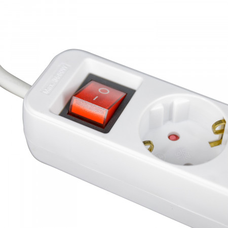 Regleta 6 Enchufes Schuko 3m Blanco con Interruptor 7hSevenOn Bases Múltiples 2 Regleta 6 Enchufes Schuko 3m Blanco con Interruptor 7hSevenOn Bases Múltiples 2