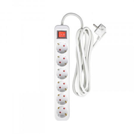 Regleta 6 Enchufes Schuko 3m Blanco con Interruptor 7hSevenOn Bases Múltiples 4 Regleta 6 Enchufes Schuko 3m Blanco con Interruptor 7hSevenOn Bases Múltiples 4