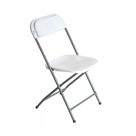 Silla Plegable Blanca 49x44.5x80.5cm 7house Sillas Comedor Patas Metálicas 1