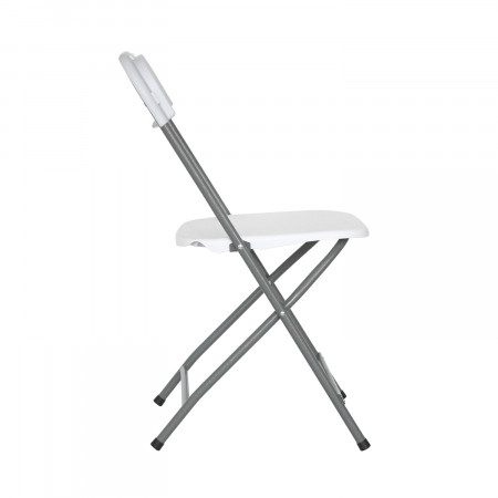 Silla Plegable Blanca 49x44.5x80.5cm 7house Sillas Comedor Patas Metálicas 2