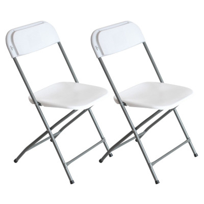 Pack 2 Sillas Plegables Blancas 49x44.5x80.5cm 7house Sillas Comedor Pata Blanca 1