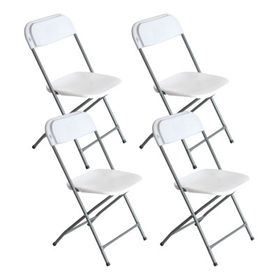 Pack 4 Sillas Plegables Blancas 49x44.5x80.5cm 7house Sillas y Sillones de Exterior 1