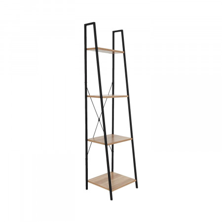 Estantería Metálica con 4 Baldas de Madera Oren 148x34x32,5cm 7house Estanterías 1