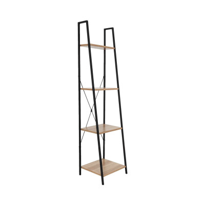 Prateleira de metal com 4 prateleiras de madeira Oren 148x34x32,5cm 7house Prateleiras 1
