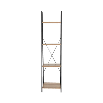Prateleira de metal com 4 prateleiras de madeira Oren 148x34x32,5cm 7house Prateleiras 2