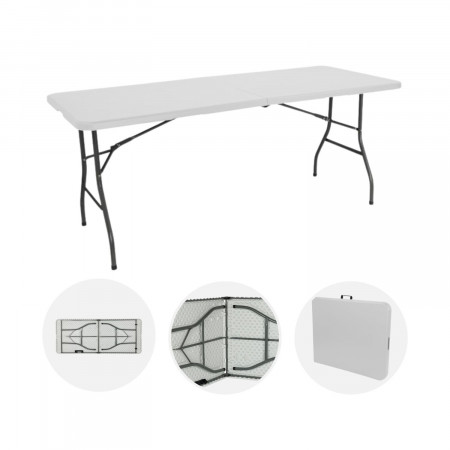 Mesa Plegable 180cm Blanca + Funda Catering 7house Mesas Plegables 2 Mesa Plegable 180cm Blanca + Funda Catering 7house Mesas Plegables 2