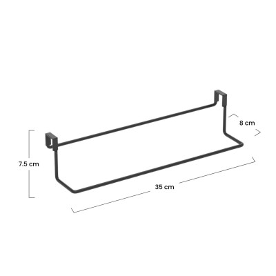 Toallero de Puerta 8x35x7.5cm 7house Ordenación Baño 2