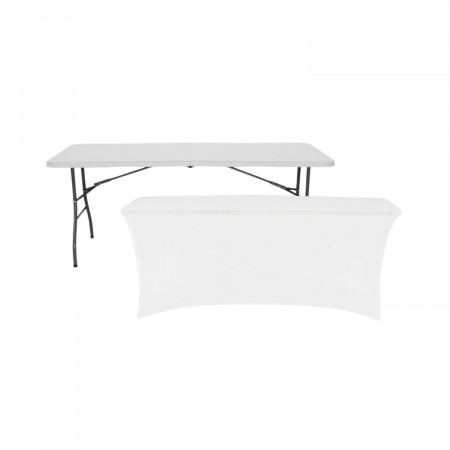 Mesa Plegable 240cm Blanca + Funda Catering 7house Mesas Plegables 1 Mesa Plegable 240cm Blanca + Funda Catering 7house Mesas Plegables 1