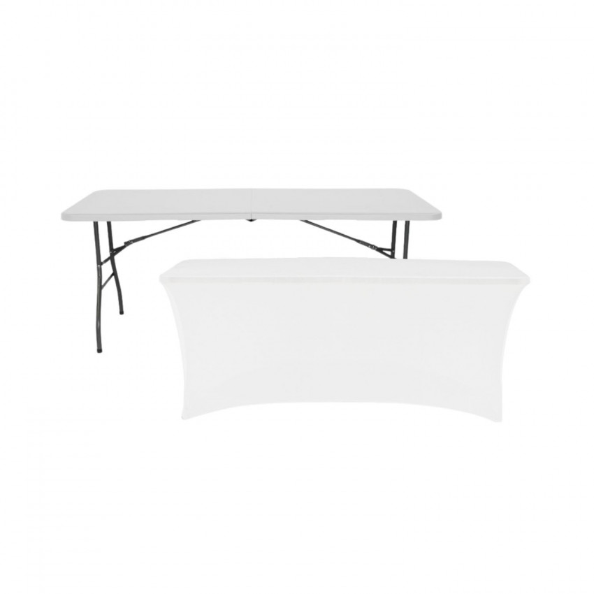 Mesa Plegable 240cm Blanca + Funda Catering 7house Mesas Plegables 1 Mesa Plegable 240cm Blanca + Funda Catering 7house Mesas Plegables 1