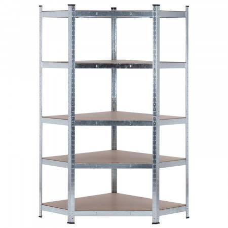 Estantería Esquinera Modular 5 Baldas Ajustables 180x80x40x56cm 875Kg O91 Estanterías 2